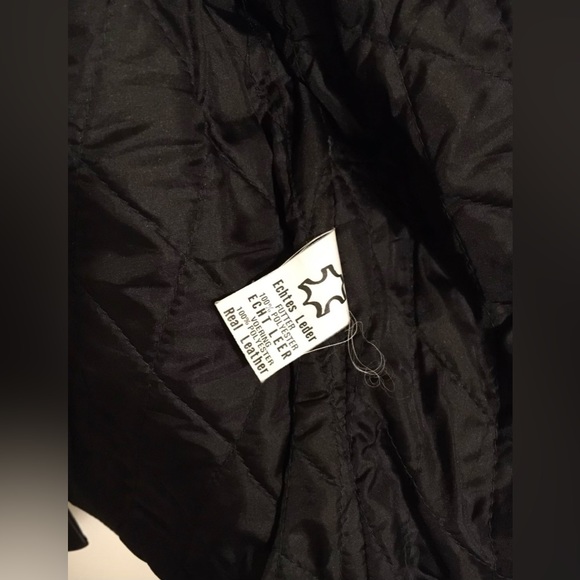 VINTAGE LEATHER JACKET STAR USA BIKER-STYLE - Picture 7 of 11